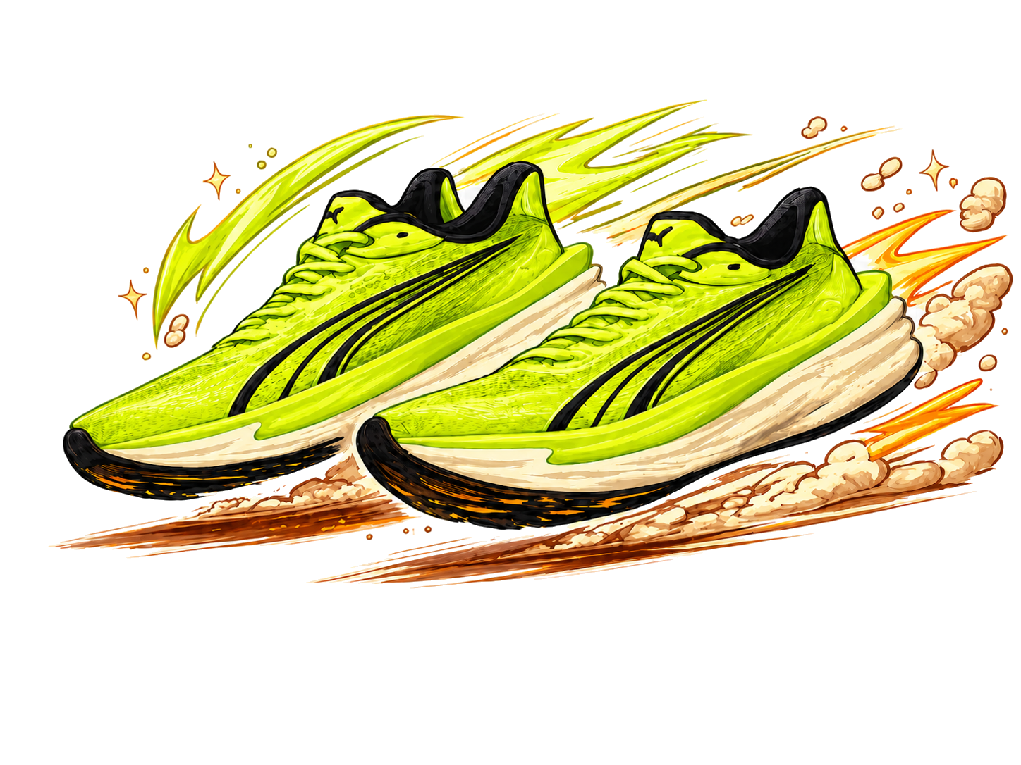 Pair of racing trainers