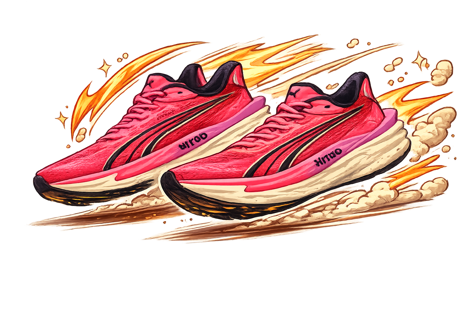 Pair of racing trainers
